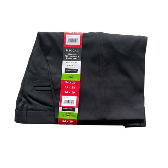 Men's Comfort Performance Dress Pant, Haggar, 30X32 & 34X29 - Picture 2 of 5